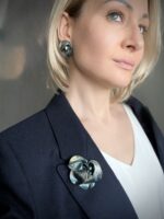 Брошь-кулон и серьги «Магический цветок» — изображение 3