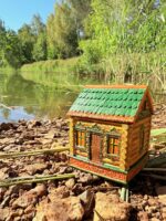 Декоративная ароматическая свеча ручной работы - домик — изображение 3