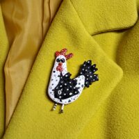 Брошь Курица из коллекции "Гвоздь сезона"