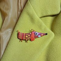 Брошь Такса из коллекции "Гвоздь Сезона"