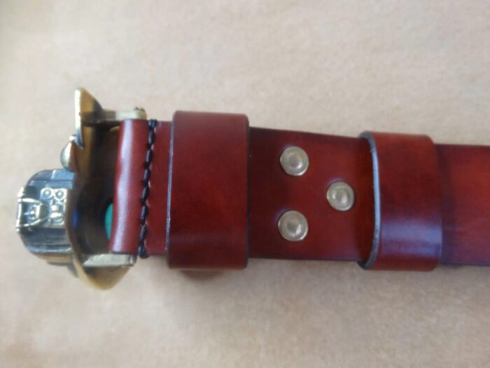 Ремень из натуральной кожи «Кот-Механик» — изображение 4