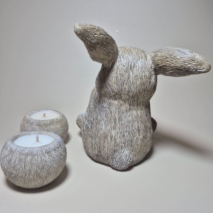 Свеча в гипсовой форме «Кролик» — изображение 2