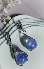 Серьги с васильком