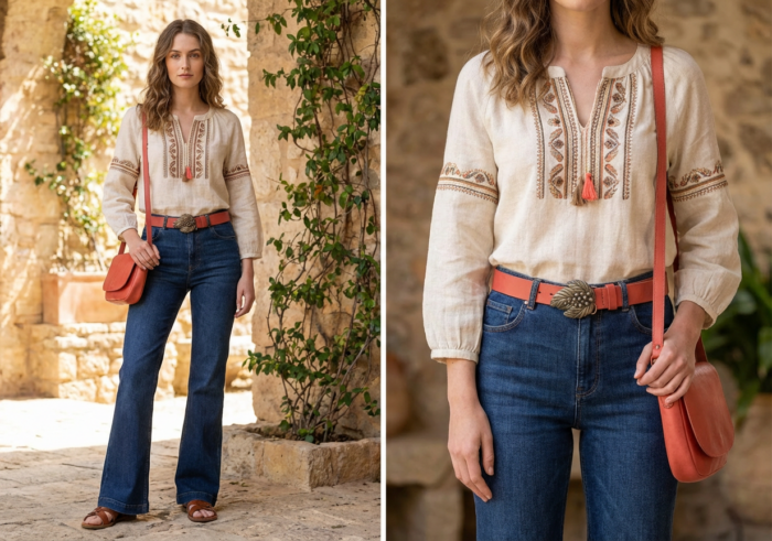 Ремень из натуральной кожи "Виноградная лоза" — изображение 3