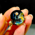 Авторский кулон Мироздание, лэмпворк, опалы