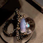 Авторское кольцо Звездная корона, лэмпворк, опыл