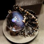 Авторское кольцо Звездная корона, лэмпворк, опыл