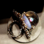 Авторское кольцо Звездная корона, лэмпворк, опыл