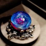 Космический кулон В малиновой бесконечности, лэмпворк