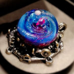 Космический кулон В малиновой бесконечности, лэмпворк