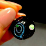 Кулон Вселенная Голубая мечта, лэмпворк, опалы