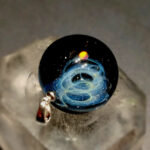 Кулон Вселенная Звездный водоворот, американское стекло, опал