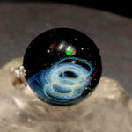 Кулон Вселенная Звездный водоворот, американское стекло, опал