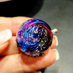 Кулон Вселенная Звездный иней, лэмпворк