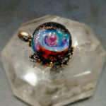 Кулон Вселенная Космическая гостья, муранское стекло, рубин