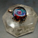 Кулон Вселенная Космическая гостья, муранское стекло, рубин