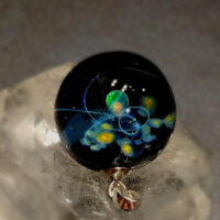 Кулон Космический взгляд, американское стекло, опалы