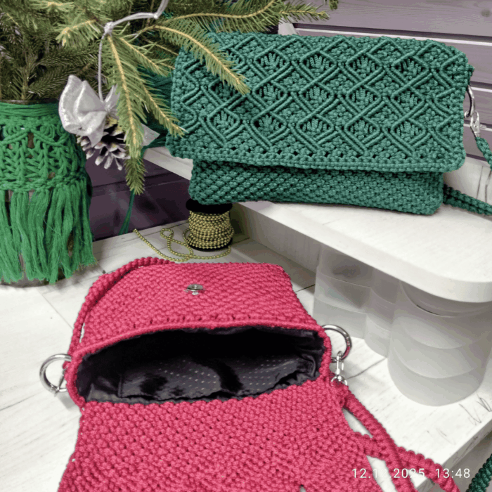 сумка-клатч макраме — изображение 3