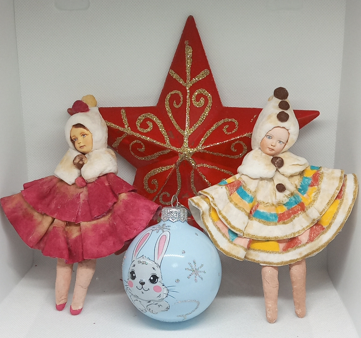 Ватные игрушки на елку и на полку