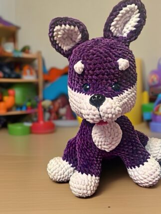 Вязаный щенок хаски — пушистый друг для вашего ребёнка!