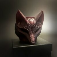 Кашпо-подставка в форме лисы "Багряный зверь"