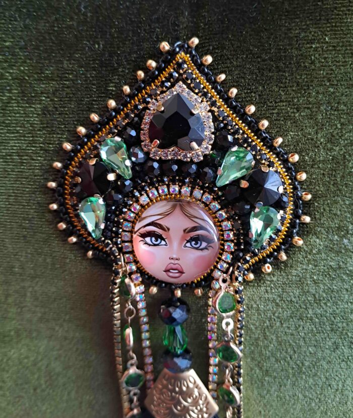 Сумочка вечерняя из бархата с фермуаром — изображение 3