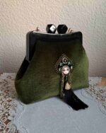 Сумочка вечерняя из бархата с фермуаром — изображение 5