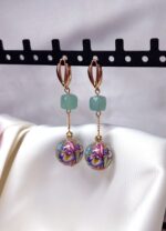 Серёжки с камнем авантюрином