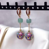 Серёжки с камнем авантюрином