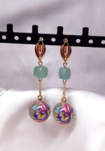 Серьги с натуральным камнем авантюрин — изображение 6