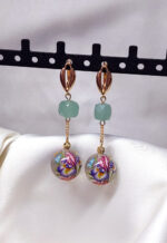 Серьги с натуральным камнем авантюрин — изображение 7