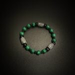 Браслет «Сердце Алхимика» (Laguz + Kenaz + Perth с Малахитом)