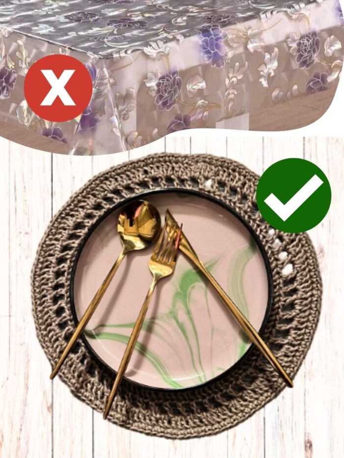 Салфетка плейсмат на стол сервировочная круглая джутовая — изображение 6