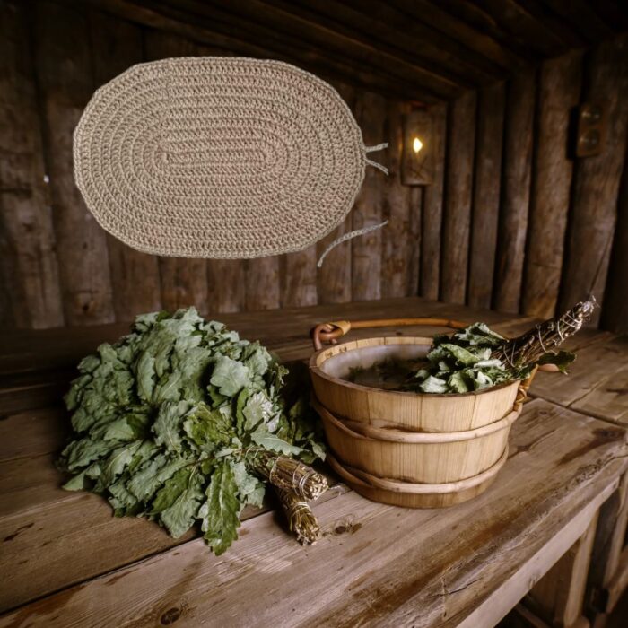 Коврик подстилка для бани и сауны из джута 55*40 см — изображение 6