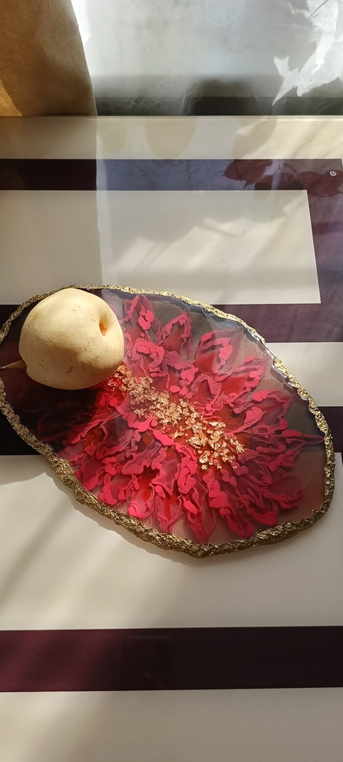 Блюдо-поднос «Алый цветок» — изображение 3