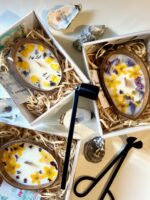 Декоративная ароматическая свеча в кокосовой скорлупе ручной работы — изображение 9