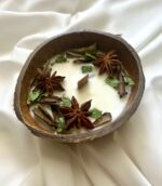 Декоративная ароматическая свеча в кокосовой скорлупе ручной работы — изображение 7