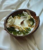 Декоративная ароматическая свеча в кокосовой скорлупе ручной работы — изображение 4