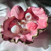 Декоративная ароматическая свеча «Ракушка» ручной работы