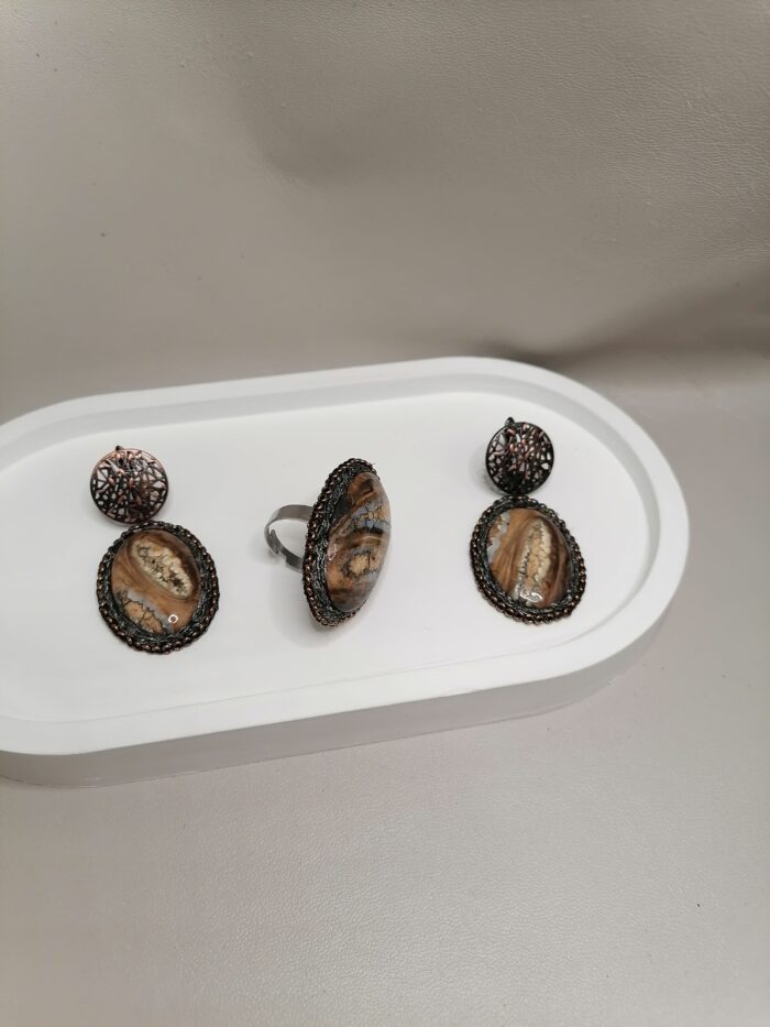 Кольцо и серьги "Зуб мамонта" — изображение 3