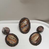 Кольцо и серьги "Зуб мамонта"