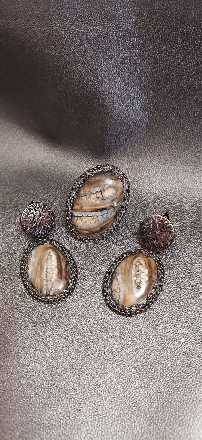 Кольцо и серьги "Зуб мамонта" — изображение 5