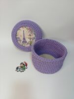 Корзинки + крышка с принтом "Эйфелевая башня весной- Париж" для хранения — изображение 3