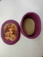 Корзинки + крышка с принтом "Девочка эльфийка с котятами" для хранения — изображение 3