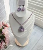 Комплект украшений из смолы "Аметистовые кристаллы" — изображение 3