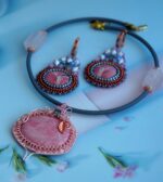 Комплект украшения с камнем родонит — изображение 5