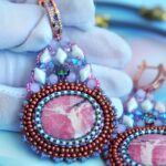 Комплект украшения с камнем родонит — изображение 4