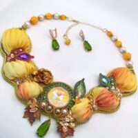 Колье ручной работы "Осенний поцелуй"