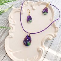 Пейзажный Комплект украшений из смолы "Луна"