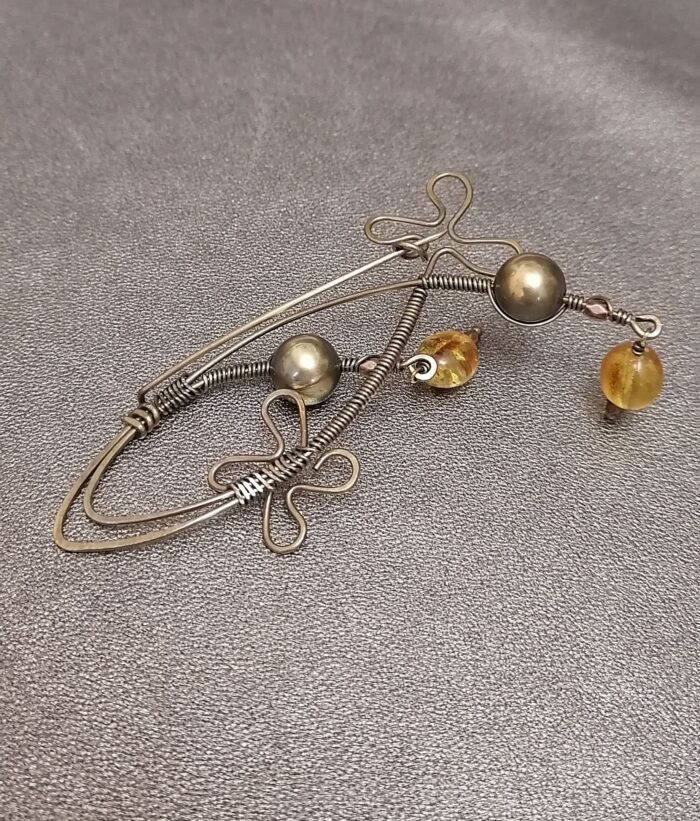 Брошь-булавка "Медовая роса" — изображение 2